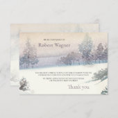 Carte de remerciements de l'hiver (Devant / Derrière)