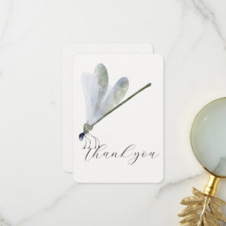 Carte de remerciements de libellule violette