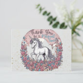 Carte de remerciements de licorne magique (Debout devant)