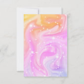 Carte de remerciements de licorne rose moderne (Dos)