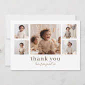 Carte de remerciements de lion sauvage avec photos (Dos)