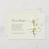 Carte de remerciements de lis blancs (Devant / Derrière)