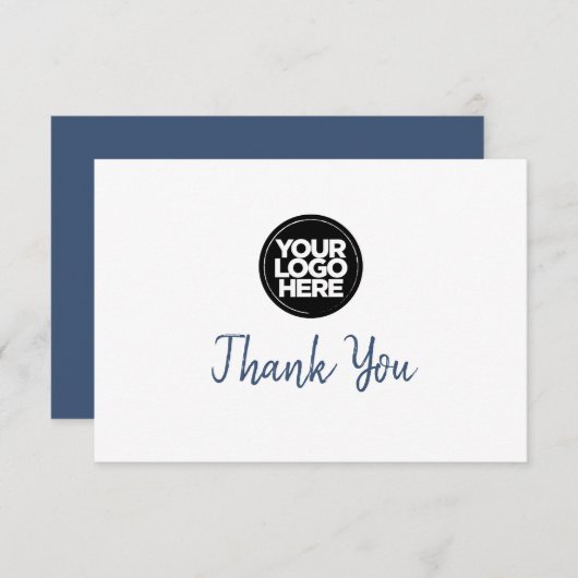 Carte de remerciements De Logo Et De Message De Ma (Devant / Derrière)