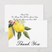 CARTE DE REMERCIEMENTS DE LUNCH DE MARIAGE LIMONCE (Devant / Derrière)