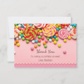 Carte de remerciements de magasin de bonbons (Devant)