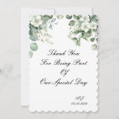 CARTE DE REMERCIEMENTS DE MARIAGE (Devant)