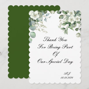 CARTE DE REMERCIEMENTS DE MARIAGE