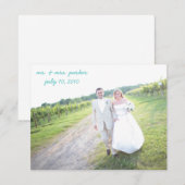 Carte de remerciements de mariage (Devant / Derrière)