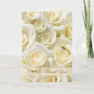 Carte de remerciements de mariage avec des roses