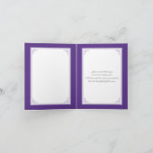 Carte de remerciements de Mariage blanc et violet (Intérieur)