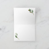 Carte de remerciements de Mariage blanc Magnolia (Intérieur)