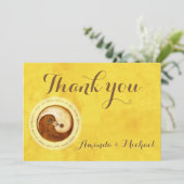 CARTE DE REMERCIEMENTS DE MARIAGE Colombes YinYang (Debout devant)