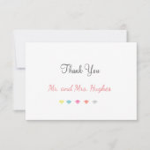 Carte de remerciements de Mariage Confetti coloré (Devant)