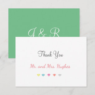 Carte de remerciements de Mariage Confetti coloré