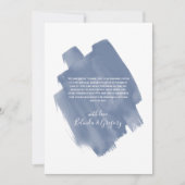 Carte de remerciements de Mariage couleur bleu Dus (Devant)