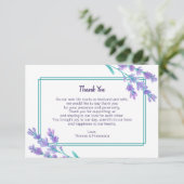 Carte de remerciements de Mariage d'aquarelle Lave (Debout devant)