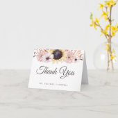 Carte de remerciements de mariage de bouquet de (Fleur jaune)