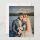 Carte de remerciements de Mariage de budget photo (Devant)