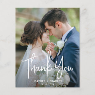 Carte de remerciements de Mariage de budget photo