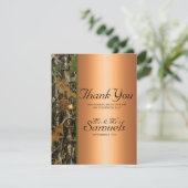 Carte de remerciements de mariage de Camo de (Debout devant)