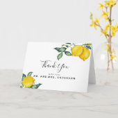 Carte de remerciements de mariage de citron (Fleur jaune)