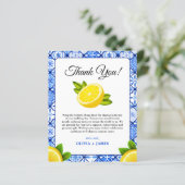 Carte de remerciements de Mariage de citron italie (Debout devant)