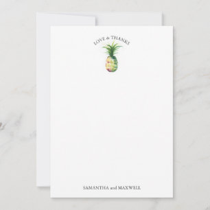 Carte de remerciements de mariage de destination a