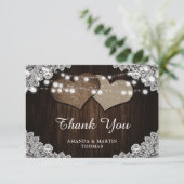 Carte de remerciements de Mariage de fleurs violet (Debout devant)