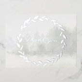 Carte de remerciements de Mariage de forêt de Chup (Recto)