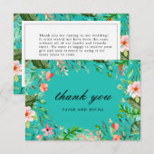 Carte de remerciements de Mariage de la forêt trop (Devant / Derrière)