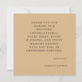 Carte de remerciements de Mariage de lavande rusti (Dos)