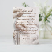 Carte de remerciements de Mariage de lotus à l'asp (Debout devant)