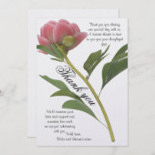 Carte de remerciements de Mariage de mariée (Devant / Derrière)