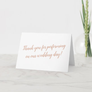 Carte de remerciements de mariage de musicien
