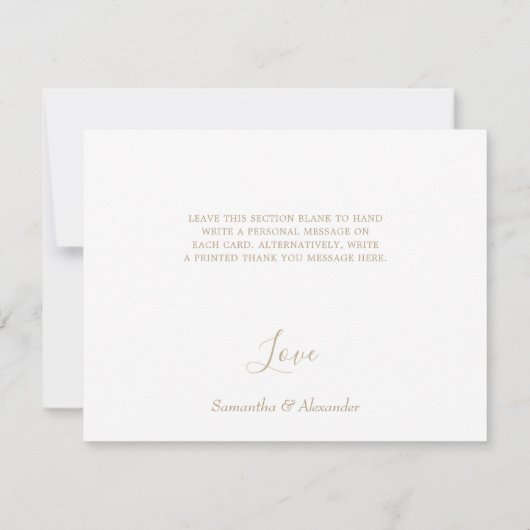 Carte de remerciements de Mariage de Parties scint (Dos)