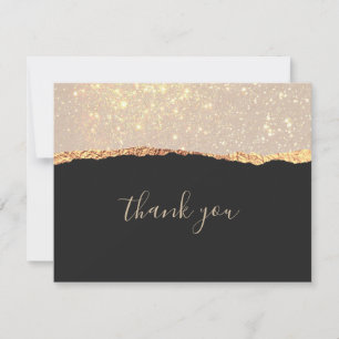 Carte de remerciements de Mariage de Parties scint