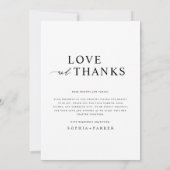 Carte de remerciements de Mariage de photos de scr (Dos)