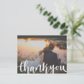 Carte de remerciements de Mariage de photos de scr (Debout devant)