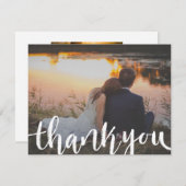 Carte de remerciements de Mariage de photos de scr (Devant / Derrière)