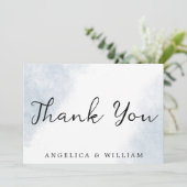 CARTE DE REMERCIEMENTS DE MARIAGE DE PLAGE COULEUR (Debout devant)