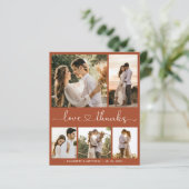 Carte de remerciements de Mariage de script de Ter (Debout devant)