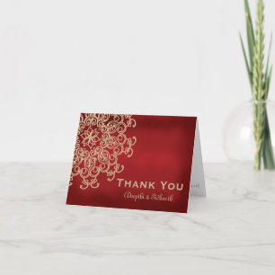 CARTE DE REMERCIEMENTS DE MARIAGE DE STYLE INDIEN