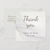 Carte de remerciements de Mariage de texture Abstr (Devant / Derrière)