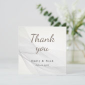 Carte de remerciements de Mariage de texture Abstr (Debout devant)