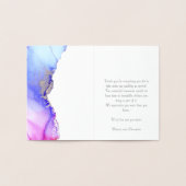 Carte de remerciements de Mariage d'huile d'argent (Intérieur)