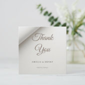 Carte de remerciements de Mariage d'ombre minimal (Debout devant)