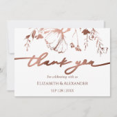 Carte de remerciements de mariage du printemps (Devant)