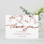 Carte de remerciements de mariage du printemps (Debout devant)