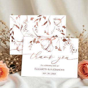 Carte de remerciements de mariage du printemps