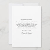 Carte de remerciements de mariage élégant avec pho (Dos)